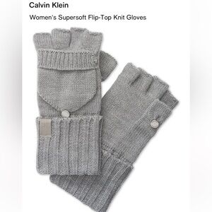 Calvin Klein Supersoft Flip Top Knit Gloves